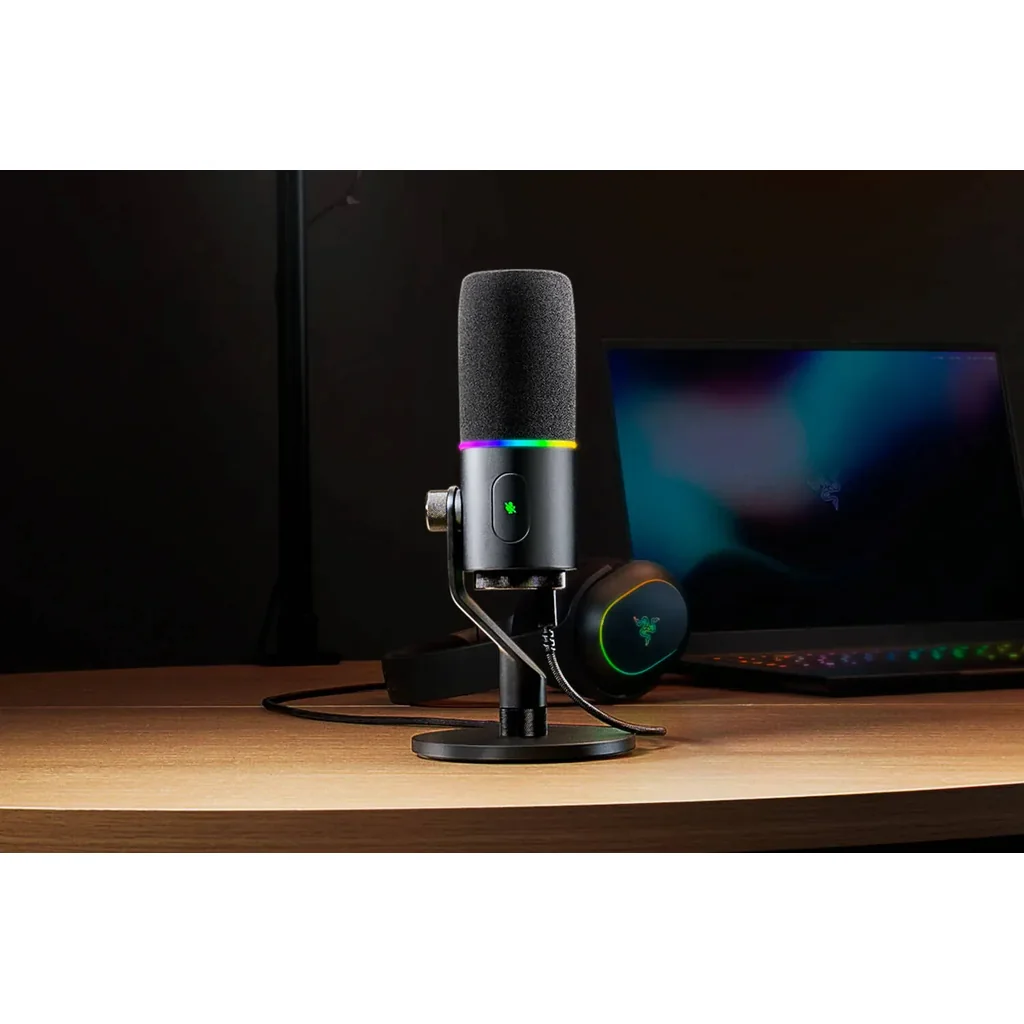 Razer Seiren V3 Pro Dynamic USB & XLR Microphone, 32-Bit Float Audio, 30mm Dynamic Capsule, XLR Connectivity, Built-in Advanced Audio DSP, USB Type C & XLR Connectivity, Black | RZ19-05500100-R3M - Image 4