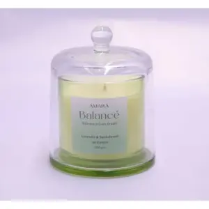 Amara Balance Lavender Sandalwood Jar Candle 300g with Lid Scented Candle