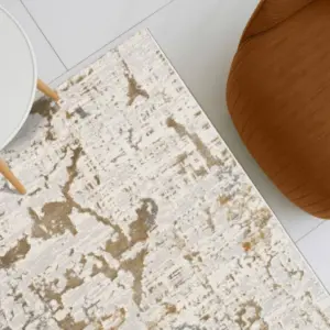 Beluxe Amber Modern Distressed Rug, Washable Modern Rugs Style, Polypropylene + Polyester Area Rug Floor Covering, Indoor Carpet For Living Room Dining Bedroom 240X340cm-Multi Color