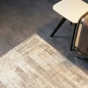 Beluxe Galeria Lux Distressed Rug Beige White 200x300cm Living Room Carpet Vintage Style