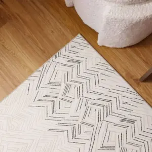 Beluxe Galeria Lux Modern Rug Grey White 160x230cm Contemporary Living Room Carpet 1