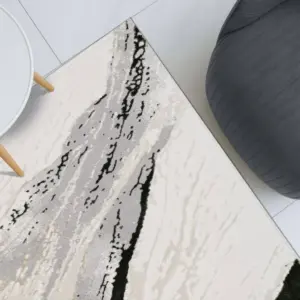 Beluxe Harmony Modern Abstracts Rug, Washable Modern Rugs Style, Polypropylene + Polyester Area Rug Floor Covering, Indoor Carpet For Living Room Dining Bedroom 160X230cm-White Olv Green