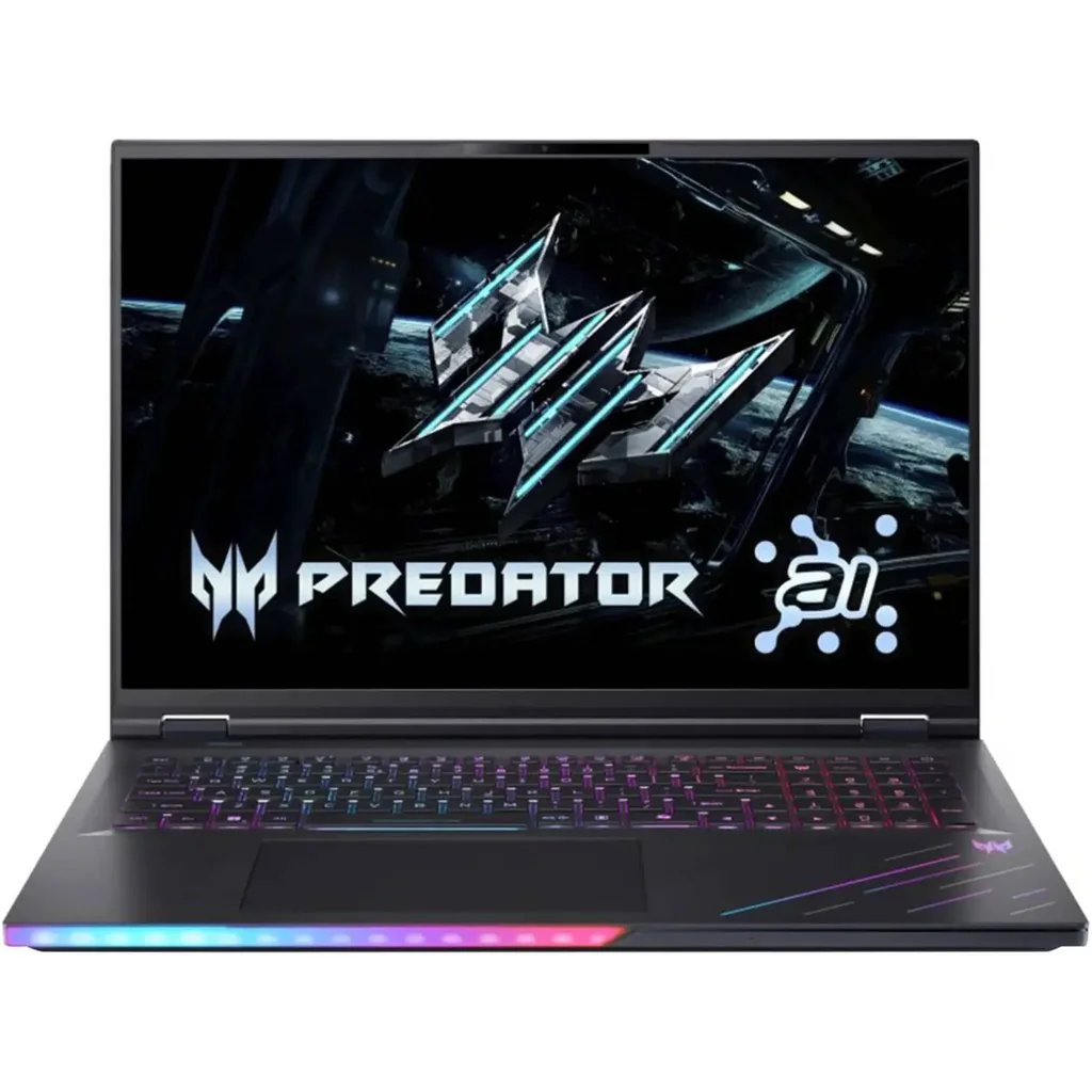 Acer Predator Helios 18 AI Gaming Laptop, 18" WQXGA IPS 120Hz Display, Intel Core Ultra 9 275HX, 64GB RAM, 2TB SSD, GeForce RTX 5090 24GB GPU, English Keyboard, Win11Pro, Black | NH.U1RAA.001