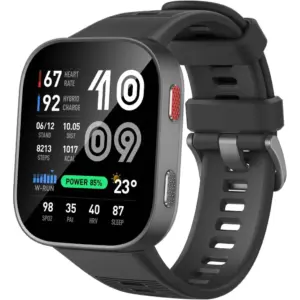 Amazfit Bip Max 50mm Smartwatch, 2.07" AMOLED Display, GPS, 4GB Storage, Offline Maps, Tracker, Hybrid Training, 150+ Sports, HYROX Mode, 5 ATM for Android & iPhone, Gray | A2568