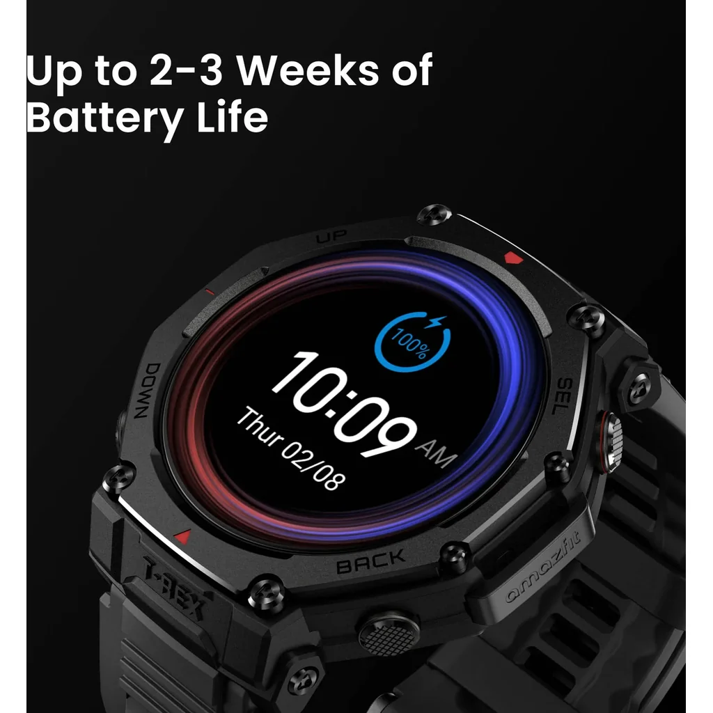 Amazfit T-Rex 3 Pro Smartwatch, 1.32" AMOLED Display, 180+ Sports Modes, Titanium Bezel, Dual Band GPS, Offline Maps, 25 Day Battery, Integrated Torch, 10 ATM, 44mm Sapphire, Black Gold | A2549 - Image 7