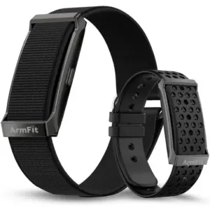 ArmFit DEEP Smart Band, 2.01 Inch AMOLED Touch Screen, 260mAh Battery, Zinc Alloy Case, Nylon Silicone Strap, Blood Oxygen Sleep Monitor, Android iOS Compatible, Black | DEEP