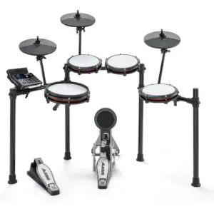 Alesis Nitro Max Kit 8 Piece Mesh Electronic Drum Set with Bluetooth & BFD Sounds with Expansion Pack