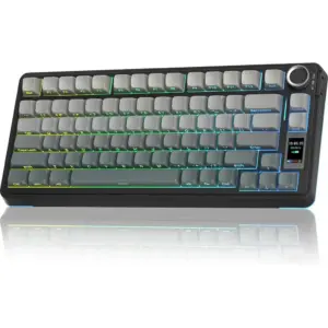AULA S75 PRO Mechanical Keyboard, 75% Layout, Tri-Mode Bluetooth 2.4G Wired, Gasket Mount, Hot-Swappable, RGB Backlight, Gradient Black | S75-Pro