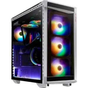 Adata XPG BATTLECRUISER Super Mid-Tower Chassis, 4x 120mm aRGB Pre-Installed Fan, 360mm radiator Support, 4x 4mm Tempered Glass Panels, White | BATTLECRUSIER-WHCWW
