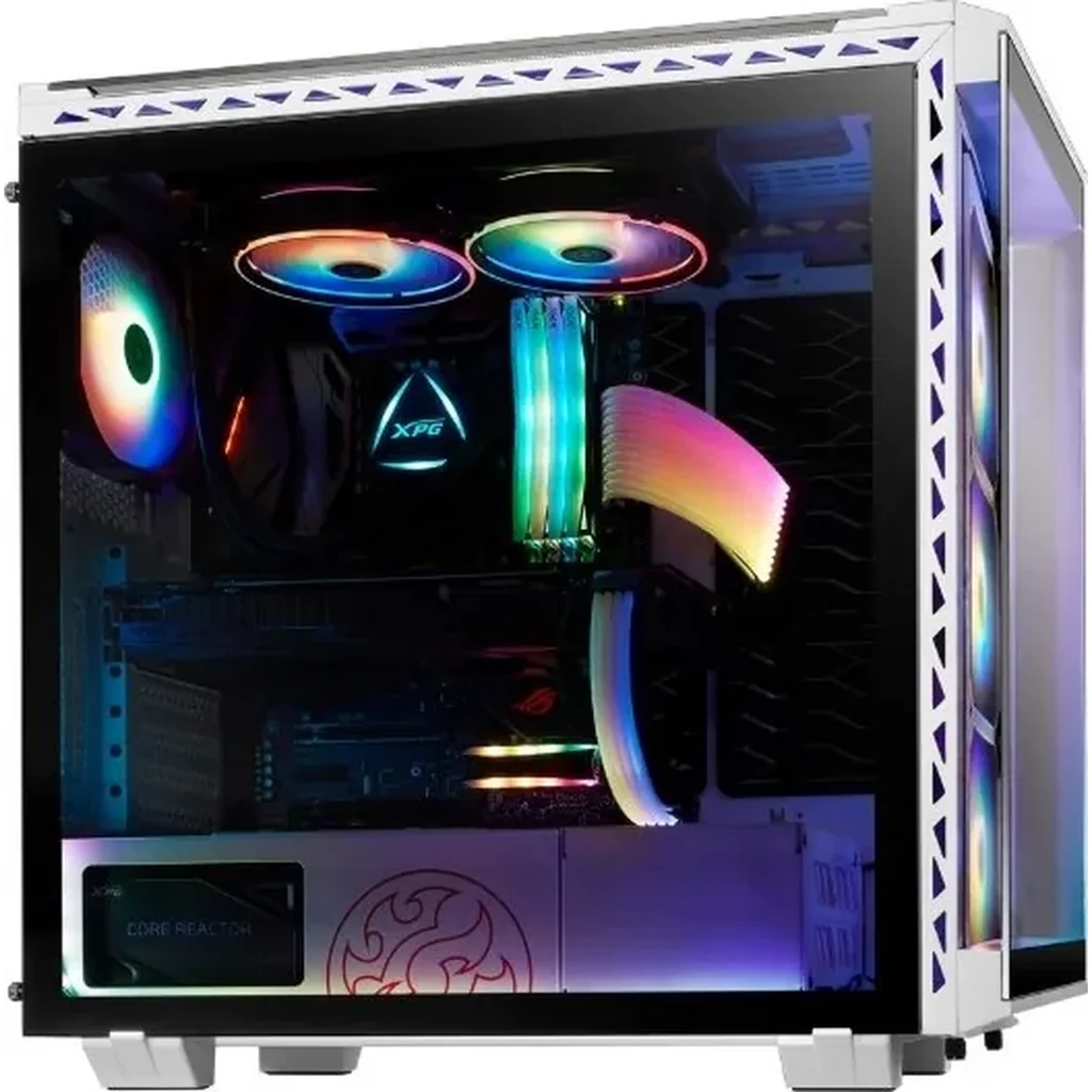 Adata XPG BATTLECRUISER Super Mid-Tower Chassis, 4x 120mm aRGB Pre-Installed Fan, 360mm radiator Support, 4x 4mm Tempered Glass Panels, White | BATTLECRUSIER-WHCWW - Image 2