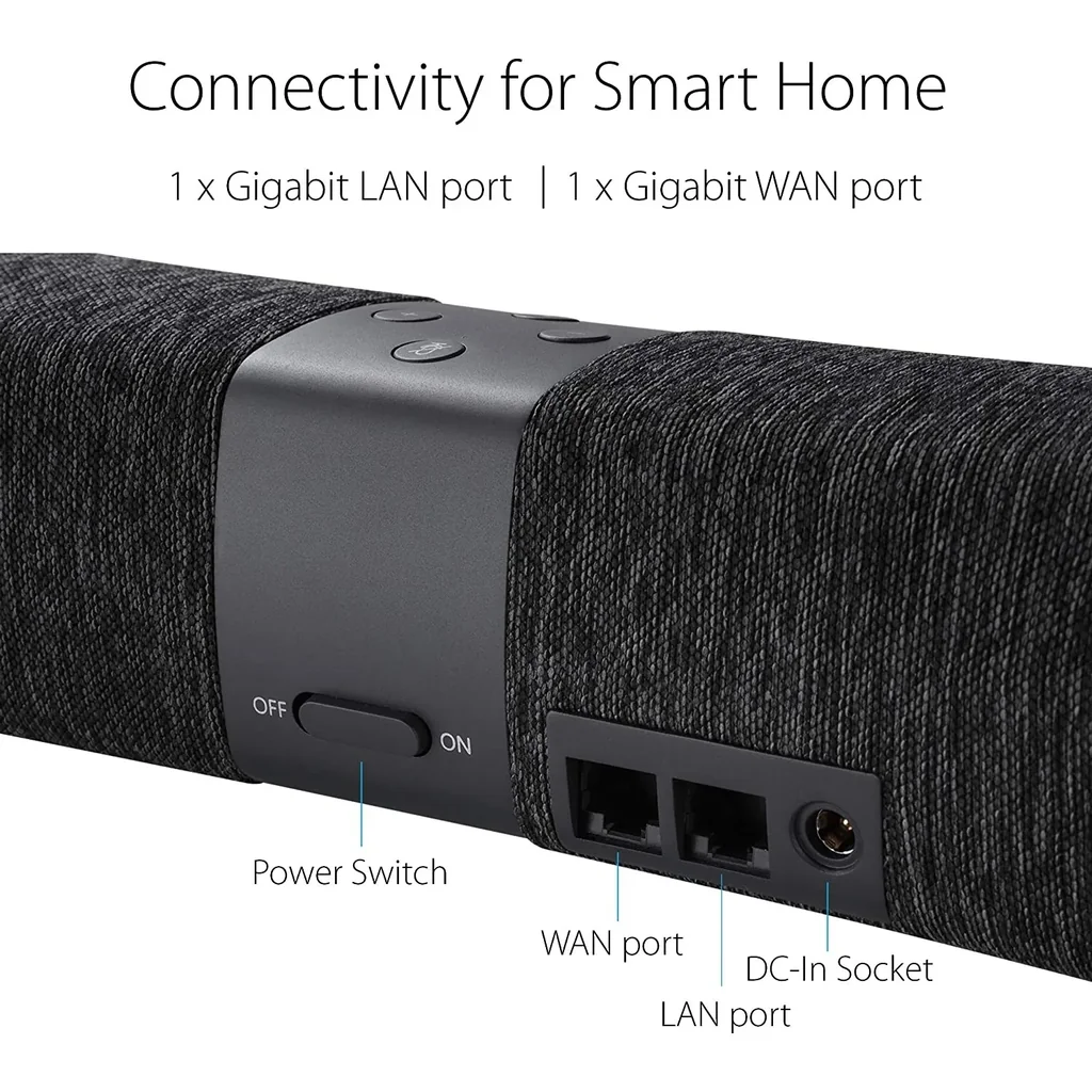 ASUS Lyra Voice AC2200 Mesh WiFi System with Tri-Band, Aiprotection Security, Parental Control, Bluetooth, 8W Stereo Speakers | 90IG04N0-MM3G20 - Image 6