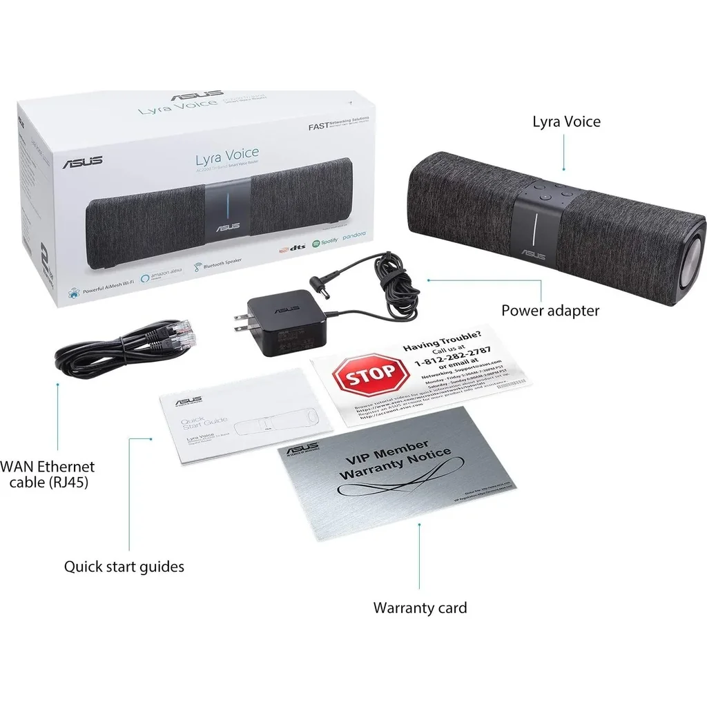 ASUS Lyra Voice AC2200 Mesh WiFi System with Tri-Band, Aiprotection Security, Parental Control, Bluetooth, 8W Stereo Speakers | 90IG04N0-MM3G20 - Image 9