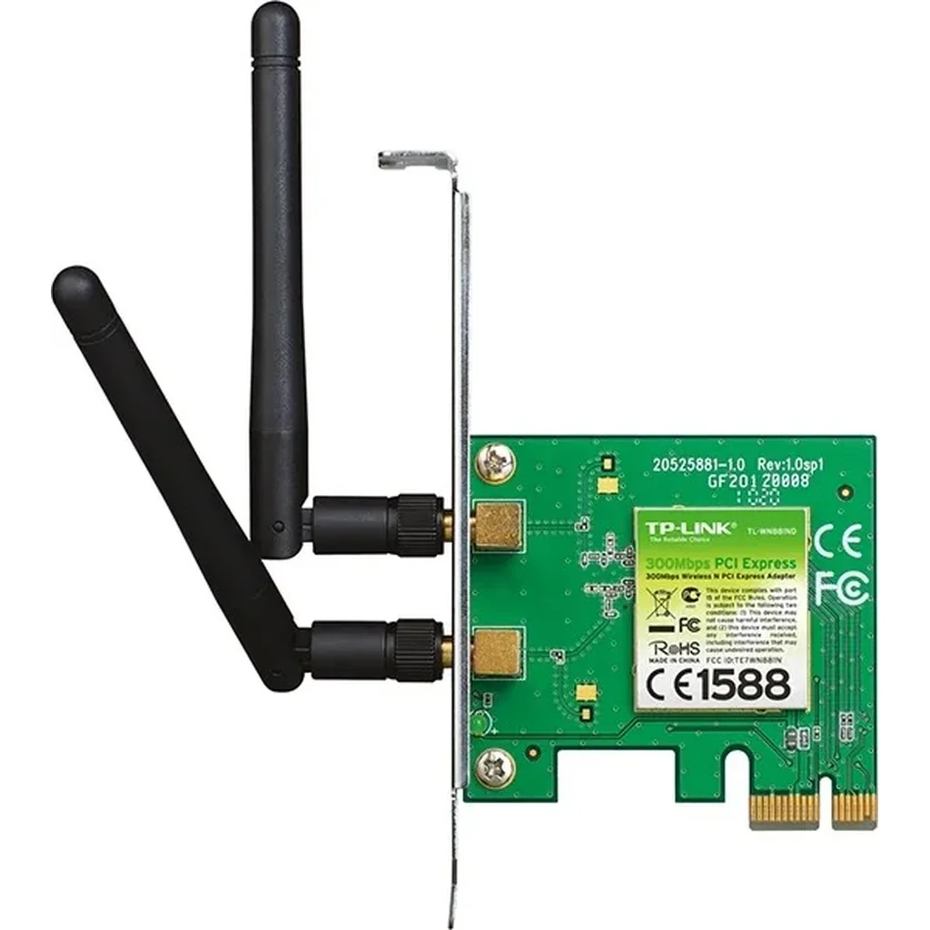 TP-LINK Wireless N300 PCI Express Adapter, 2.4GHz 300Mbps, Include Low-Profile Bracket | TL-WN881ND - Image 3