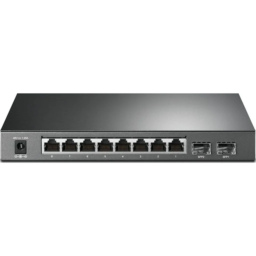 TP-Link T1500G-10PS JetStream 8-Port Gigabit PoE Switch with 2 SFP, 20 Gb/s Switching, 53W PoE Power Budget, 14.9Mpps FWD Rate, 9KB Jumbo Frame, Extensive L2 Features, Black | T1500G-10PS(TL-SG2210P) - Image 3