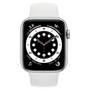 Apple Watch Series 6 GPS + Cellular - Silver Aluminum Case with Sport Band 44mm - Silver