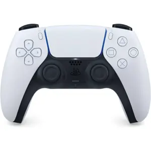 Sony PlayStation 5 DualSense Wireless Controller, Haptic Feedback & Adaptive Triggers, Bluetooth Technology, Built-in Mic, Headset Jack & Speaker, Built-in Battery & USB Type-C, White | PS5DSW
