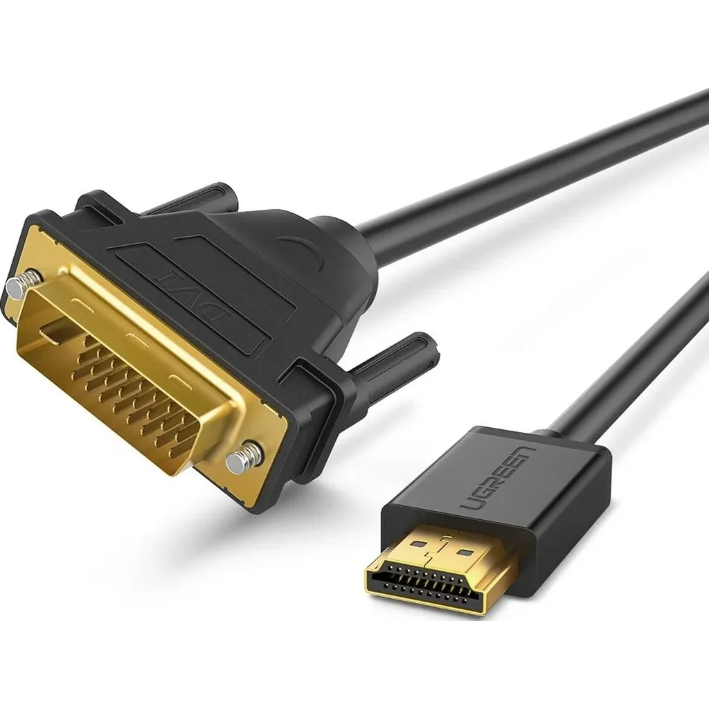 UGreen HDMI To DVI 24+1 Cable, Support 1080P Resolution, Bi-Directional Data Transfer, 2 Meter | 10135