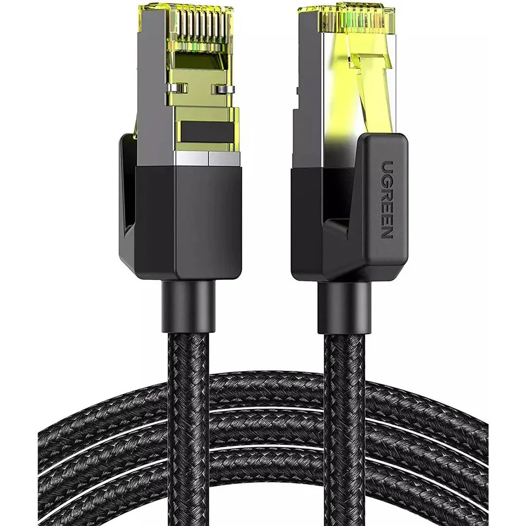 UGreen Cat 7 Shielded Round Cable With Braided Modular RJ45 Ethernet 1M Cable Plugs | 80421