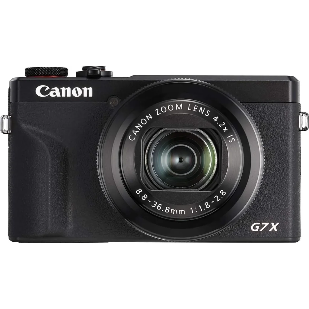 Canon PowerShot G7 X Mark III Camera, 3.0" 1.04m-Dot Tilting Touchscreen LCD, 20.2MP 1" Stacked CMOS Sensor, 4.2x Optical Zoom f/1.8-2.8 Lens, DIGIC 8 Image Processor, Wi-Fi & BT, Black | 3637C001