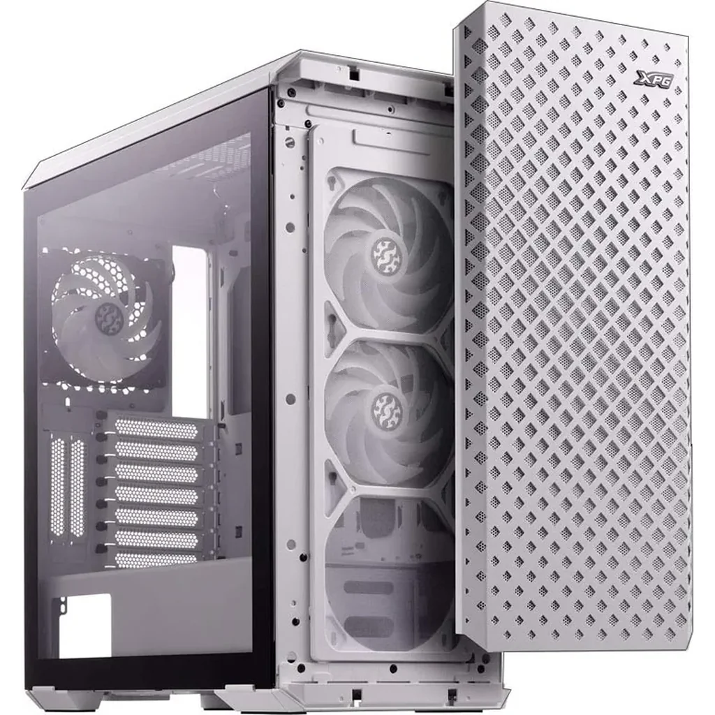 XPG Defender Pro Mid-Tower ATX MESH Front Panel RGB Effect Efficient Airflow Tempered Glass PC Case - White | DEFENDER PRO-WHCWW - Image 3