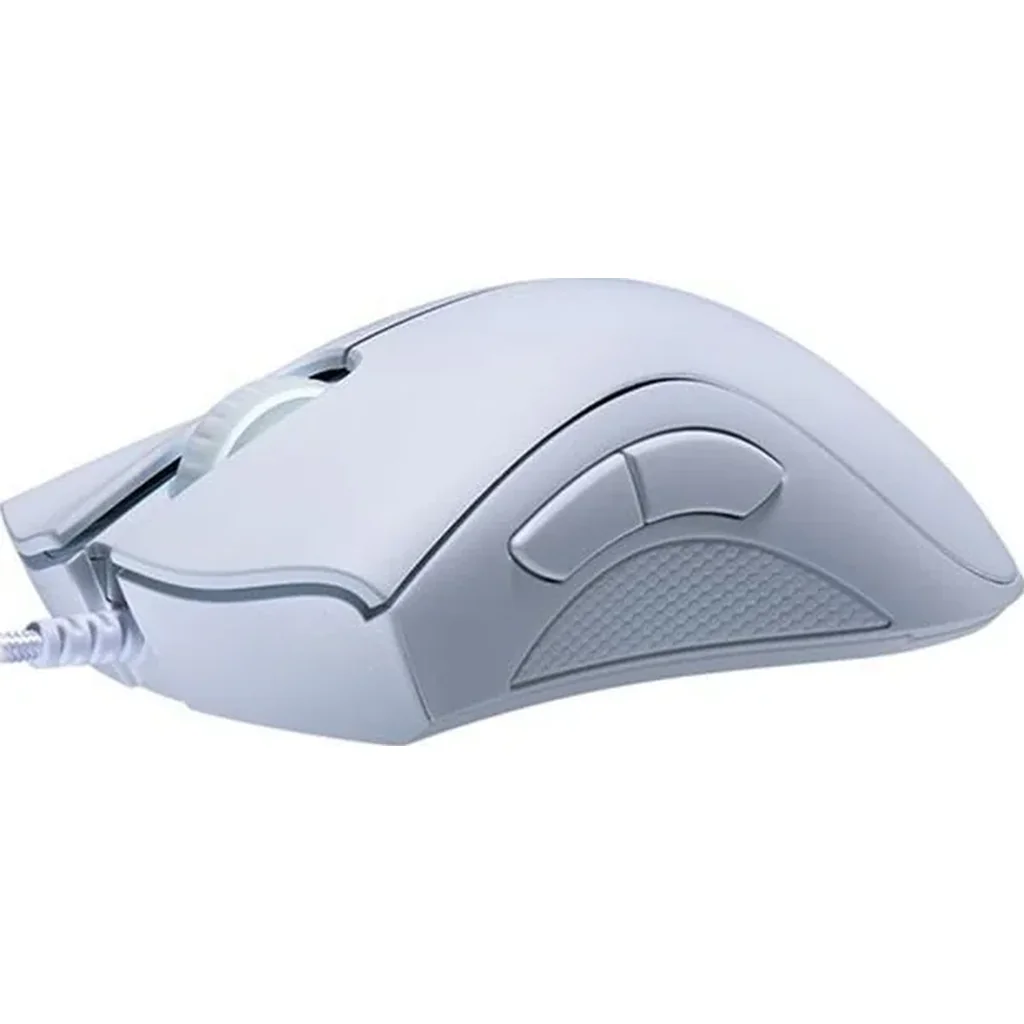 Razer DeathAdder Essential Wired Gaming Mouse with 6,400 DPI Optical Sensor, 5 Prog Buttons, Mechanical Switches, Ergonomic Form Factor, Standard Stock Feet, 10M Clicks, White | RZ01-03850200-R3M1 - Image 3