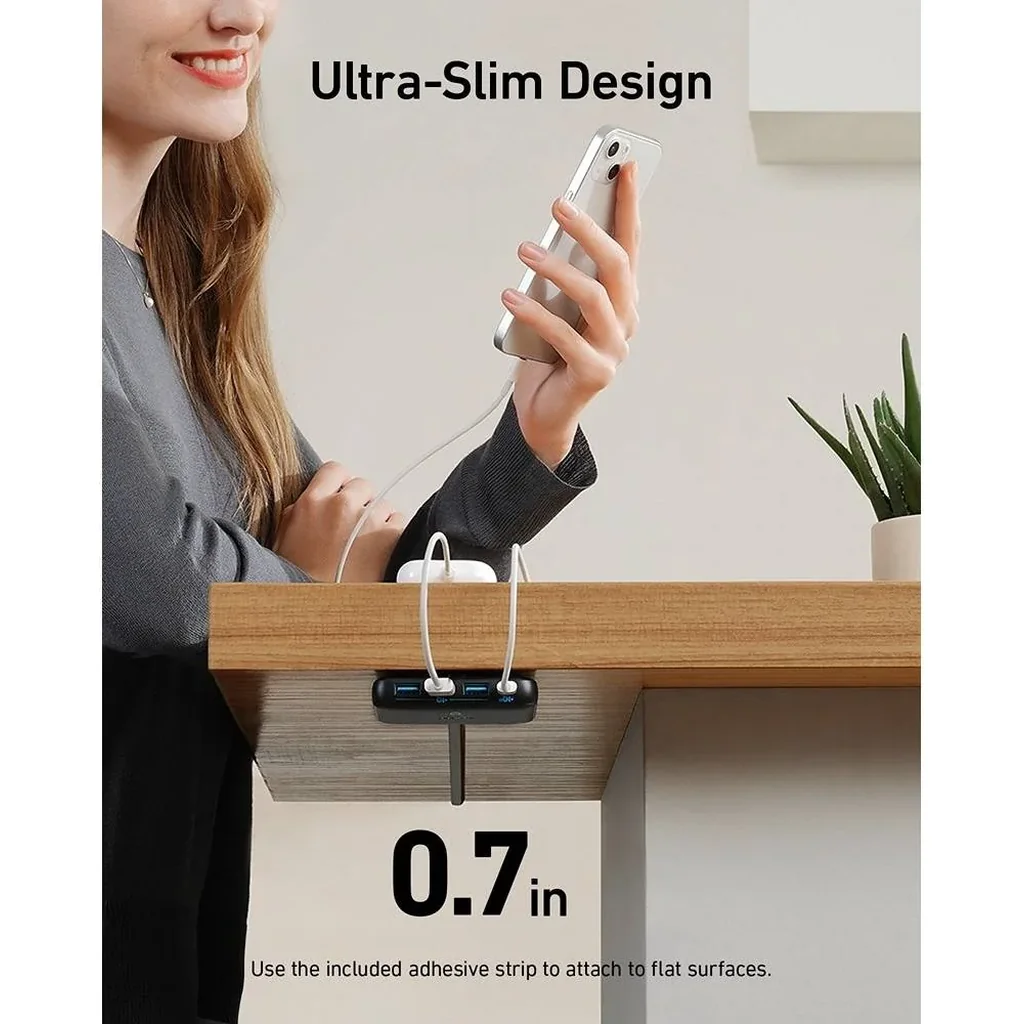 Anker PowerPort Slim 65W PD+4 Charger, 65W 4 Port PIQ 3.0&GaN Fast Charger Adapter, PowerPort Atom III Slim Wall Charger, a 45W Power Delivery Port, Superior Safety, Black | AN.A2045K11.BK - Image 3