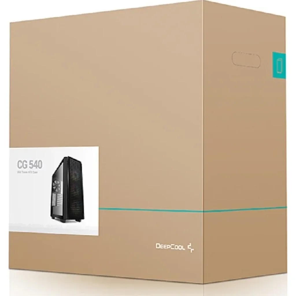 DeepCool CG540 Mid Tower Tempered Glass Side & Front Window Panel Case, 175mm, Addressable RGB LED Fans, 2xUSB 3.0, ATX PS2, Black | R-CG540-BKAGE4-G-1 - Image 6