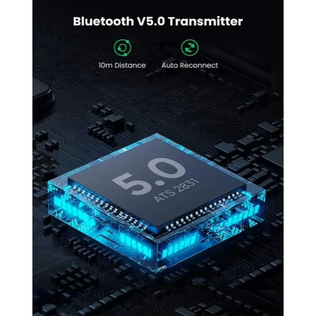Ugreen 10928 Bluetooth 5.0 Transmitter USB Audio Adapter Wireless Bluetooth Dongle, Low Latency, Black | 10928 / 80889 - Image 4