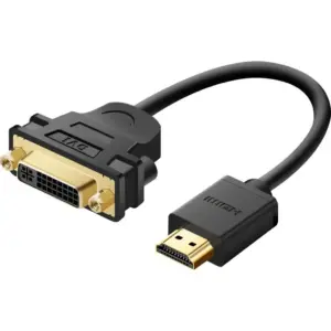 Ugreen HDMI to DVI-I 24+5 Adapter, Stable Transmission, 1080P Video Resolution, Universal Compatibility, Black | 20136