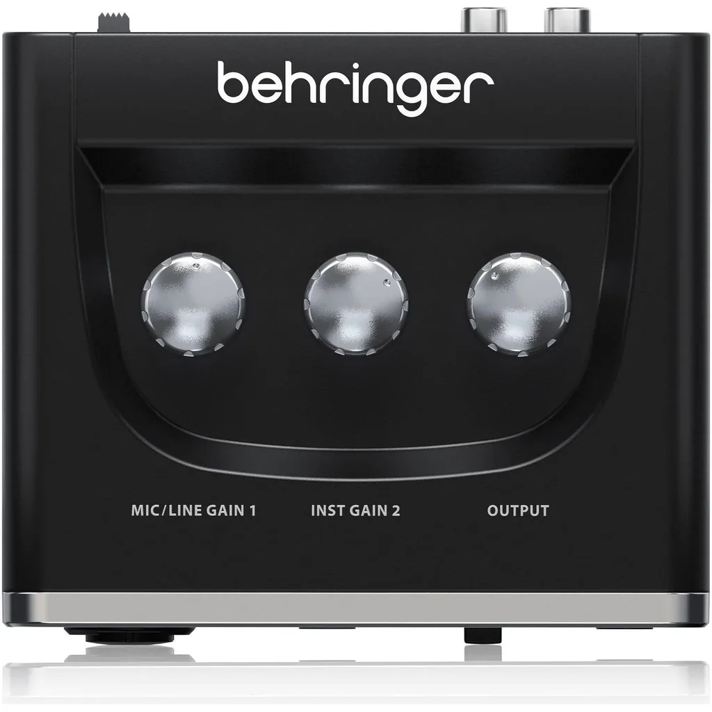 Behringer UM2 U-Phoria USB Audio Interface, 2x2 Channel, XENYX Mic Preamp, 48kHz Resolution, Combo XLR TRS Input, Phantom Power, Instrument Input, Phones Output, USB Powered, Black | UM2 - Image 5