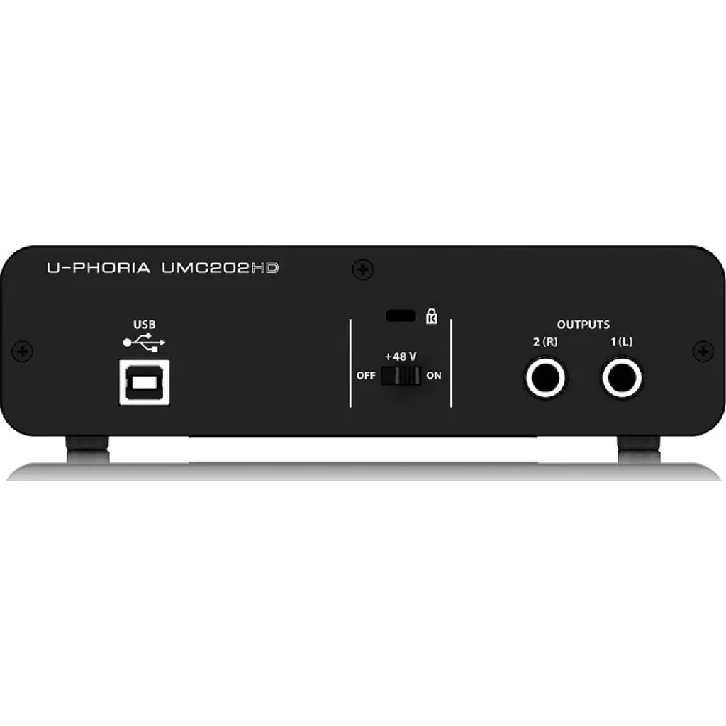 Behringer UMC202HD U-Phoria USB Audio Interface, 2x2 Channel, Midas Mic Preamps, 24 Bit 192kHz Resolution, Phantom Power, Zero Latency Monitoring, Combo XLR TRS Inputs | UMC202HD - Image 5