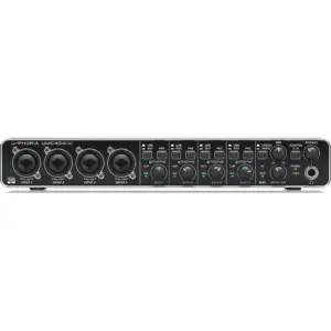 Behringer U Phoria UMC404HD 4-In/4-Out USB Audio Interface w/ Midas Preamps, 24 Bit/192 kHz, MIDI I/O & Inserts | UMC404HD
