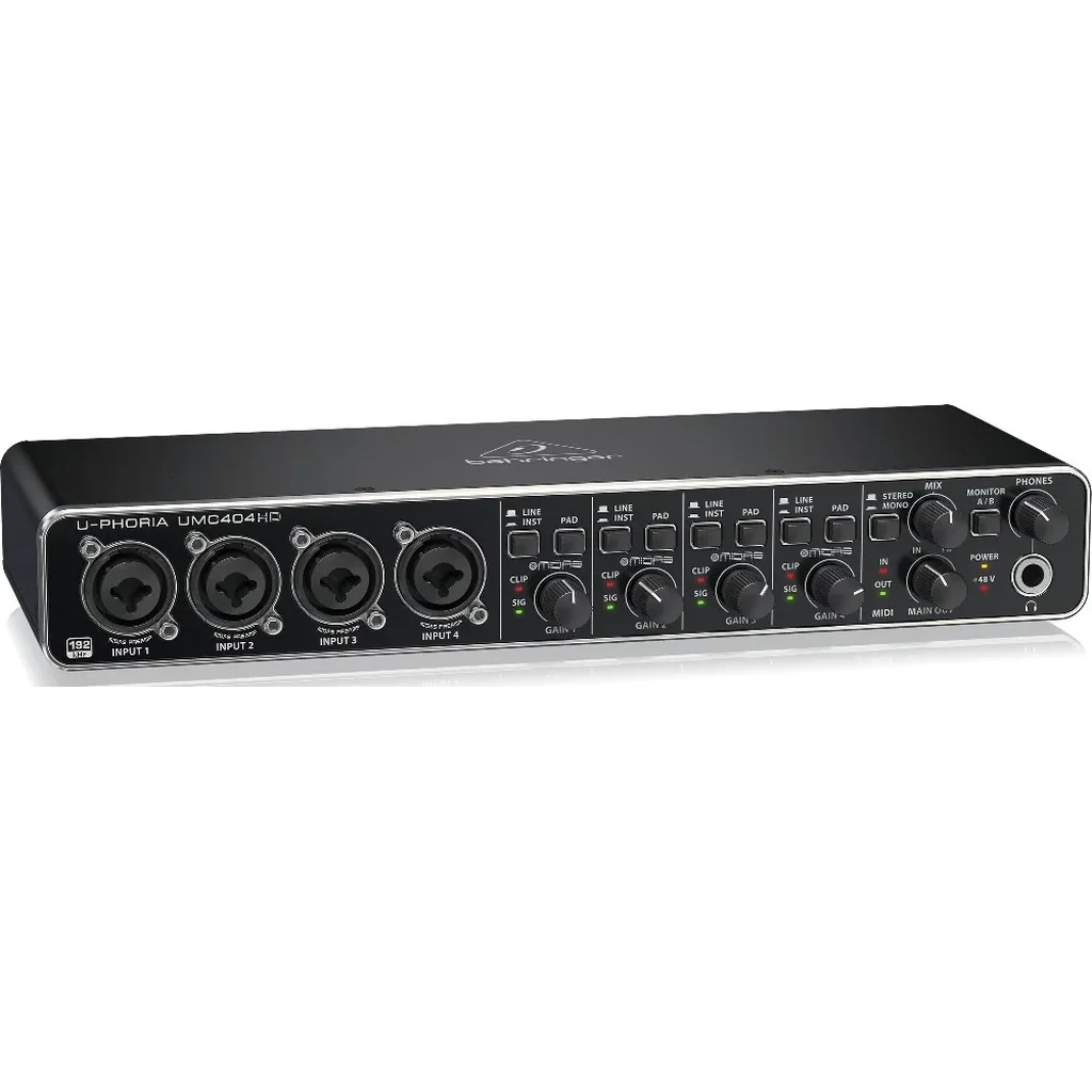 Behringer U Phoria UMC404HD 4-In/4-Out USB Audio Interface w/ Midas Preamps, 24 Bit/192 kHz, MIDI I/O & Inserts | UMC404HD - Image 3